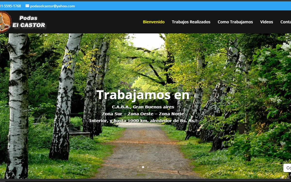 Sitio web de Podas El Castor